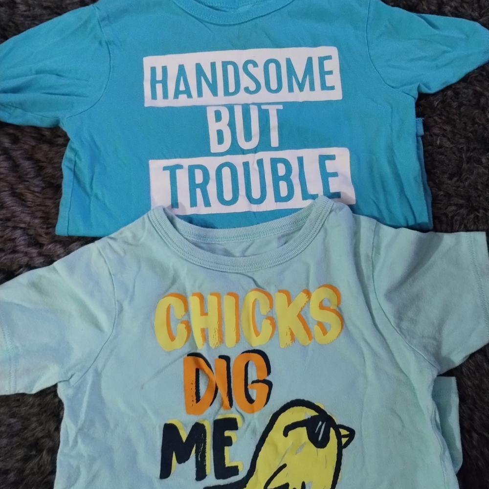 Carter's Teal and Aqua Kids Graphic Tees
